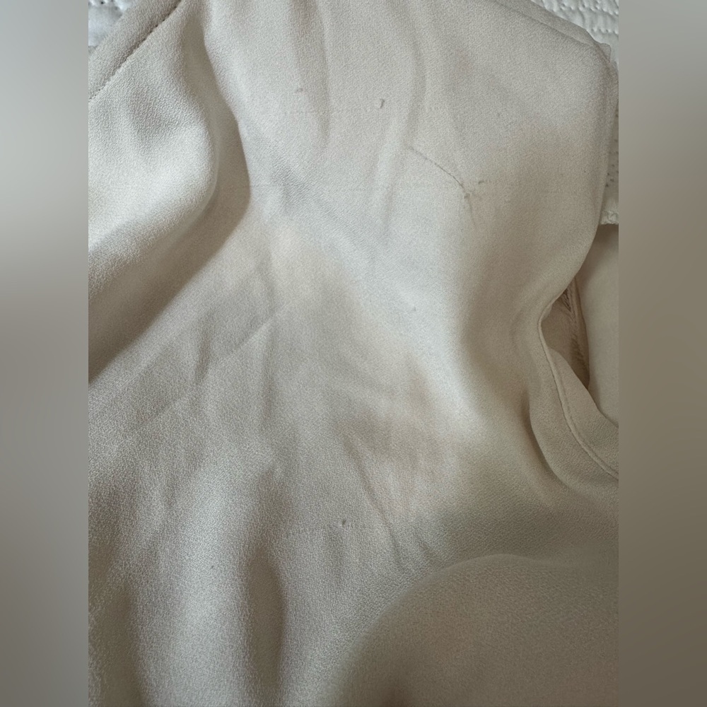 Express Cream Sleeveless Blouse with Shoulder Embellishments - Picture 3 of 6